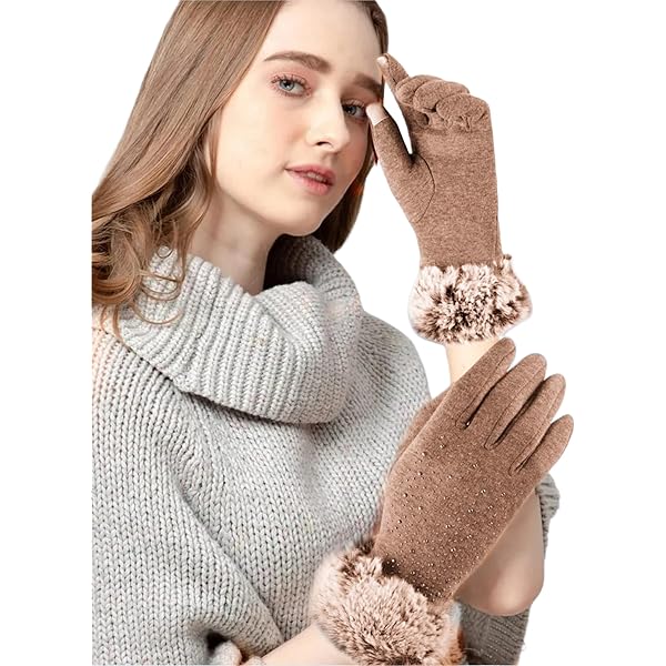 Flammi Women's Knit Arm Warmers Fingerless Gloves Thumb Hole Gloves Black
