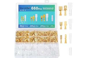 660 st Platt Kabeldragare, Isolerat Halsband, Sortiment 12,8 mm, 4,8 mm, 6,3 mm