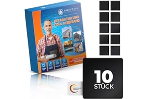 Birkental Reparatur Klebeband -starkes und wasserdichtes Pool Reparaturset -Unterwasser Klebeband Abdichtband zum Reparieren für Pool,Haus wetterfestes Reparaturband (10 x Tape 10 cm x 10 cm, Schwarz)