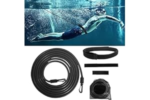 LONGHAO 4m Cintura da Nuoto per Piscina Cintura da Nuoto Regolabile per Piscina Fascia di Resistenza al Nuoto Cintura da Allenamento per Nuoto,Attrezzatura per Il Fitness in Piscina,per Bambini