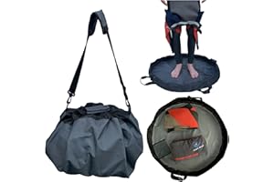 FIT 4 ME Deep Blue Wetsuit Changing mat. Secure wrap Handles, Padded Shoulder Strap, Drawstring, Pocket, Durable Waterproof. Ideal for Water Sports Surfing Wild Swimming SUP Kayaking Triathlon