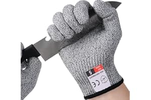 flintronic rękawice przeciwcięciowe, rękawice robocze odporne na przecięcia, certyfikat EN388 ochrona poziom 5, rękawice ogrodnicze, rękawice kuchenne, cienkie i lekkie, można prać w pralce, rozmiar