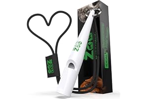 DR Zoo Hundepfeife - Effektives Hundetraining, Hundeerziehung & Rückruf - Hunde Zubehör, Pfeife für Hunde, Hundepfeifen mit Pfeifenband - Dog Whistles Design - Weiß