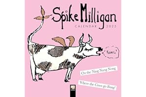 FLAME TREE GIFT Spike Milligan Mini Wall Calendar 2025 (Art Calendar)