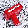 Pepstter Cannon Money Gun for Wedding, Parties and Fun Include 100 Fake Dollar- Red Money Gun (RED)