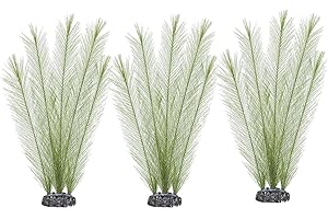 Ksrnsne Décorations pour Aquarium Réservoir de Poissons Plantes Artificielles D' Verte en Tissus De Soie Non Toxiques Et Sûres pour Les Poissons Et Les Animaux De Compagnie