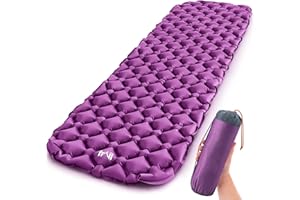 TRAIL OUTDOOR LEISURE Lightweight Sleeping Mat, Ultra Light Inflatable Camping Pad, Outdoor Hiking Backpacking Festival Air Mattress, Waterproof TPU, 190cm x 56cm x 5.5cm, 520g