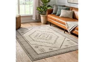 Hafaa Washable Rugs Living Room 80x150 cm – Soft Short Pile Beige Area Rugs For Bedroom Dining Room, Kitchen Carpet Non Slip Bedside Rug Traditional Oriental Design Vintage Boho Cashmere Rug, Radiant