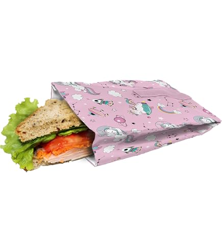 NERTHUS FIH 872 Borsa per Sandwich XL Riutilizzabile Turchese ecologico, adattab