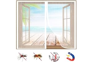 BAJIAN-LI Moustiquaire Fenêtre Magnétique, Rideau de Fenêtre pour Prévenir Moustiques et Insectes, Fermeture Automatique Adsorption Magnétique, pour FenêTres ou Porte-White-a|| 35x51inch(90x130cm)