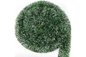 KUPITM6 Weihnachtsgirlande Grün 10 m, Tannengirlande Weiche für Weihnachtsdeko Xmas Party Schmuck, KünstlicheTannenbaum Girlande für Außen und Treppe Deko, Girlande Grün