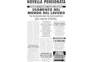 Bombo Biglietto auguri giornale pensionata