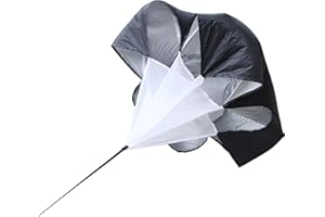 GSi 56" Chute Running Parachute Resistance Trainer for Kids Adults improving Power Speed Sprint Fitness Agility Stamina for Basketball Soccer Rugby Accessories American Football Training Equipment