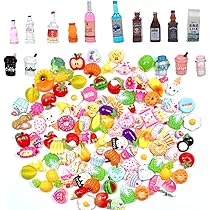 Kureny 21 Pezzi Cibo E Bevande In Miniatura,Set Di Accessori Per La Casa Delle Bambole 1/12 Mini, Giochi Di Imitazione Accessori Da Cucina,mini Cibo