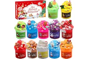 Dazhtu Kit Slime per Bambini Calendario dell'Avvento 2025, 24 Giorni Kit con Butter Slime e Accessori, Fluffy Slime Set,Super Elastico&Non Appiccicoso,Regalo Sorpresa di Natale per Ragazzi e Ragazze