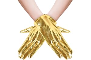 DIELOVEHUA Halloween Handschuhe, Kurze Handschuhe, Halloween Kostüm Handschuhe, Handschuhe Metallic, für Halloween-Partys, Mottopartys, Cosplay,Hochzeit