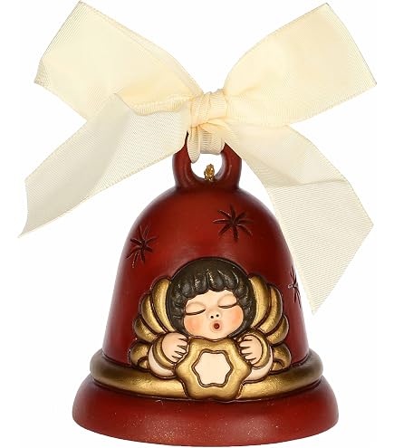 THUN Campanella Natalizia Rossa | Edizione Limitata 2010 Con Corda | Decorazione Appendibile