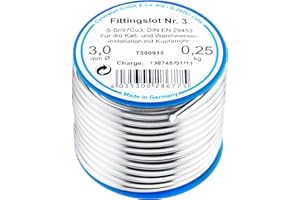 Cornat Fittingslot 250g 97 % - chromfarbig - für die Kalt- & Warmwasserinstallation mit Kupferrohr - Schmelzbereich 230° C - 250° C / Lot / T580915