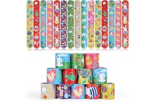 yumcute 30PCS Slap Braccialetti Braccialetto Modello Pasqua, Forniture per Feste per Bambini e riempimento di borse per Feste per Bambini