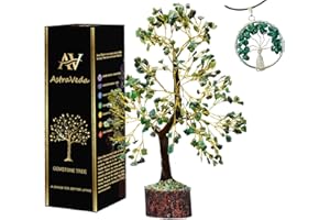 AstraVeda Green Jade Tree, Tree of Life, Crystal Tree, Feng Shui Tree, Positive Energy Tree, Meditation Gift, Crystals and Stones, Spiritual Items, 300 Beads