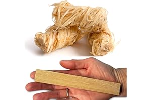 LIONSPORTS 10 kg premium Anzünder Set ca. 6 kg Holzwolle und ca. 4 kg Anmachholz (NEU 2023) – Anzünder Holzwolle in Wachs – Perfekte Grillanzünder und Kaminanzünder - Anzünder Holzwolle