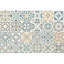 Selbstklebende Wandtattoos – 24 Stück, Je 10x10cm, Fliesenoptik, Für Bad & Küche
