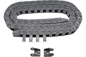 Befenybay R18 Internal Size 10X15mm 1Meter Length Black Plastic Flexible Drag Chain Cable Wire Carrier Open Type for 3D Printer and CNC Machines (10mmX15mm-Outside Open)