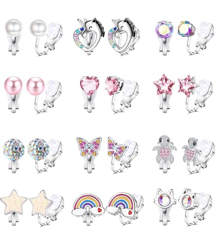 240 Adesivi Per Orecchini Glitterati 3D – Finti Orecchini Autoadesivi Per Bambine E Ragazze – Senza Piercing, Colorati, Per Giochi E Travestimenti - 5