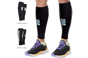 Modetro Sports Calf Compression Sleeves for Men Women - 20-30mmhg Footless Leg Socks 1 Pack - Calf Support for Running, Fitness, and Shin Splints, Torn Muscle Pain Relief