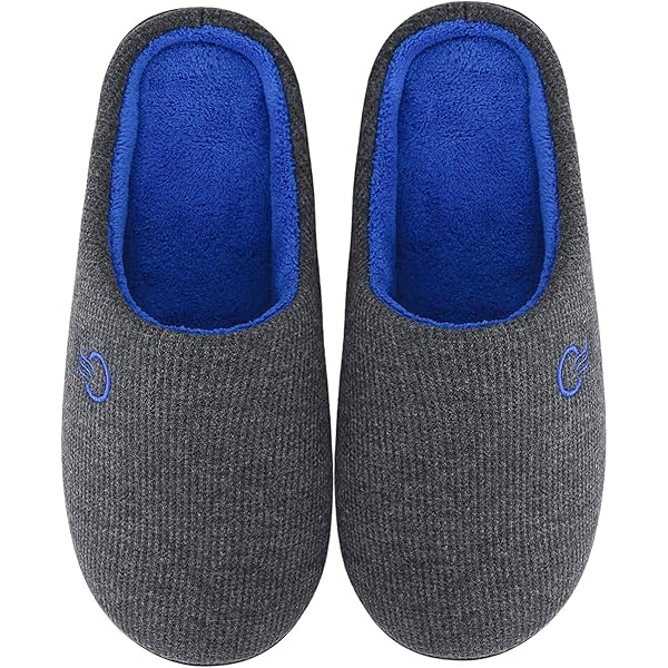 GURGER Pantoffels voor heren, traagschuim, antislip, voor binnen en buiten, maat 40-51, zwart, 46/47 EU