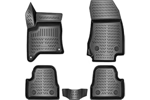 Elmasline Lot de Tapis de Sol en Caoutchouc 3D pour Peugeot 208 II (2023-2025) (Hybride) | Tapis de Voiture en Caoutchouc avec Bords Extra Hauts