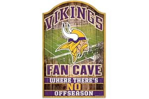 Wincraft NFL Schild aus Holz Minnesota Vikings Fan Cave Holzschild Wood Shield Stadion