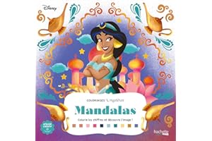 Grand carré mystères Disney - Mandalas: Coloriages mystères