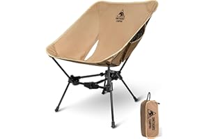 ‎ONETIGRIS OneTigris TIGERBLADE Campingstuhl faltbar 150 kg, Klappstuhl Camping leicht Dreiecksrahmen, Faltstuhl Ultraleicht, mit 2 Seitentaschen für Outdoor, Wandern