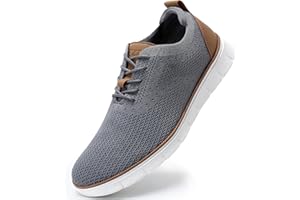 LEZTA Anzugschuhe Herren Atmungsaktiv Gestrickter Stoff Schnürschuhe Formale Moderne Klassische Freizeit Schuhe Oxfords Schuhe