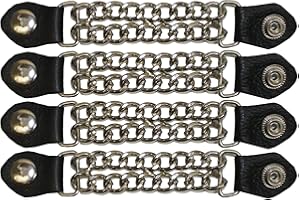 ‎BULLDT BULLDT Motorrad Weste Verlängerung Westenverschluss Westenkette Biker Kette EXTENDER mit Metallketten 4er Set