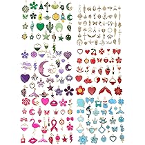 200Pcs Mixed Color Alloy Charms For Jewelry Making - Small DIY Charms For Necklaces, Bracelets, Keychains
