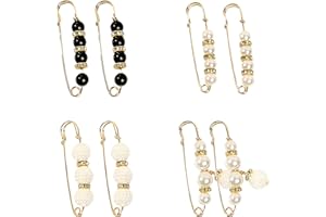 BCZR Broches para Ropa Mujer 4 Pares-Broches para Vestidos De Fiesta-Imperdibles Grandes-Alfileres Boda-Adecuado para Vestidos, Sombreros, Jeans