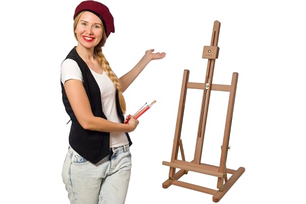 Artina Chevalet professionnel de table « Metz » XXL - Pour toile jusqu'à 62,5cm - En bois de hêtre - Stable robuste