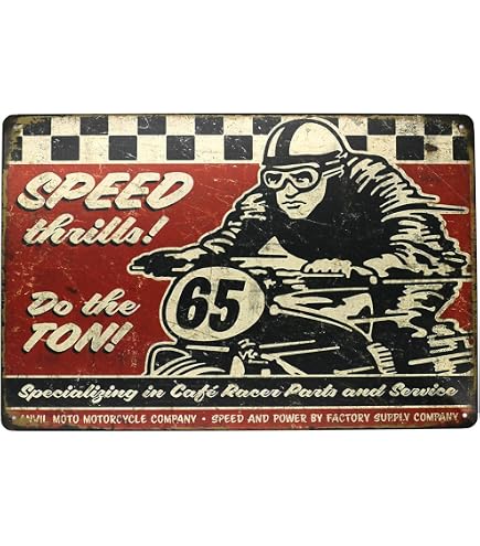 Oudrspo Targa in metallo Michelin Tire Man Vintage Tin Poster Targa in metallo Decorazione da parete Country Kitchen Home Garage Decor 16 x 12