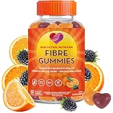 Inulin Fibre Gummies - (90 per Bottle - 45 Day Supply) 5,000mg Inulin 100mg Magnesium Citrate Per Serving - Fiber Gummies - F