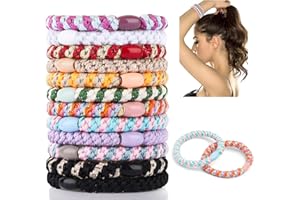 AILVOR Haargummi, 12 Stück Haargummis Damen, Elastisch Zopfgummi, Stylisch Pferdeschwanz Inhaber für Damen und Mädchen(12 mix color)