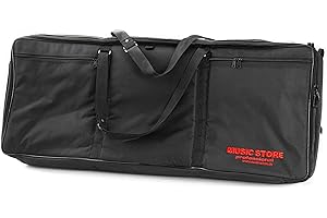 MUSIC STORE KC-02 II Keyboardtasche, 114x42x15cm, Schwarz, Nylon, 20mm Polsterung, Zubehörfach, Stabile Griffe, Stoßschutz, Kompatibel mit Korg, Ketron,