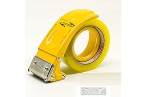 PROSUN TG02 Distributeur de Ruban adhésif avec Lame supplémentaire Facile à Monter 50 mm Jaune