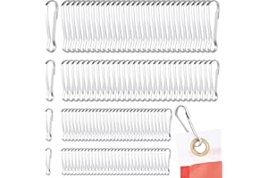 YOUNGSAY 200 clip per asta, 20/25/32/40 mm, riutilizzabili per asta della bandiera, gancio in acciaio inox per portachiavi/filo della biancheria, asta della bandiera