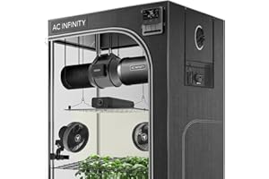 AC Infinity AI Grow System 4x4, 4-Plant Kit w/Self-Learning AI Controller, Dynamic Airflow & LM301H LED Lighting Control, 2000D Mylar Tent w/Lab-Tested Reflectivity, Largest Zippered Window