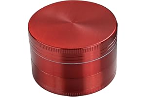 LIHAO młynek ręczny ze skrobakiem do przypraw, ziół, kawy, zestaw 4-częściowy, ze skrobakiem, czerwony