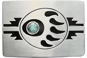 Schnalle123 Gürtelschnalle Indie Indianer Bärenpfote Pfote 3D Optik für Wechselgürtel Gürtel Schnalle Buckle Modell 46