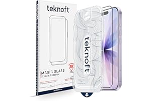 Teknoft iPhone 17 için Kolay Kurulum Kitli Takılırken Camın Altında Kesinlikle Toz Bırakmayan Ekstra Güçlendirilmiş Tam Koruma Sağlayan Pürüzsüz Lazer Kesim Premium Ekran Koruyucu Kırılmaz Cam