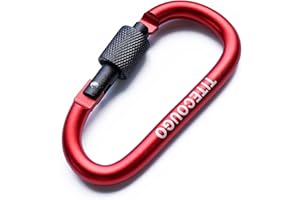 TITECOUGO Locking Carabiner Clip Aluminum Alloy D-Ring Key Chain Hook